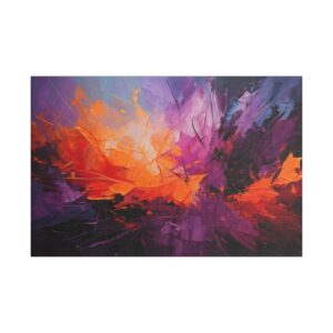 Beautiful Autumn Feel Vibrant Wall Art Canvas Print, Abstract Art Decor, Modern Home Decor, Colorful Canvas Artwork, Gift for Art Lovers