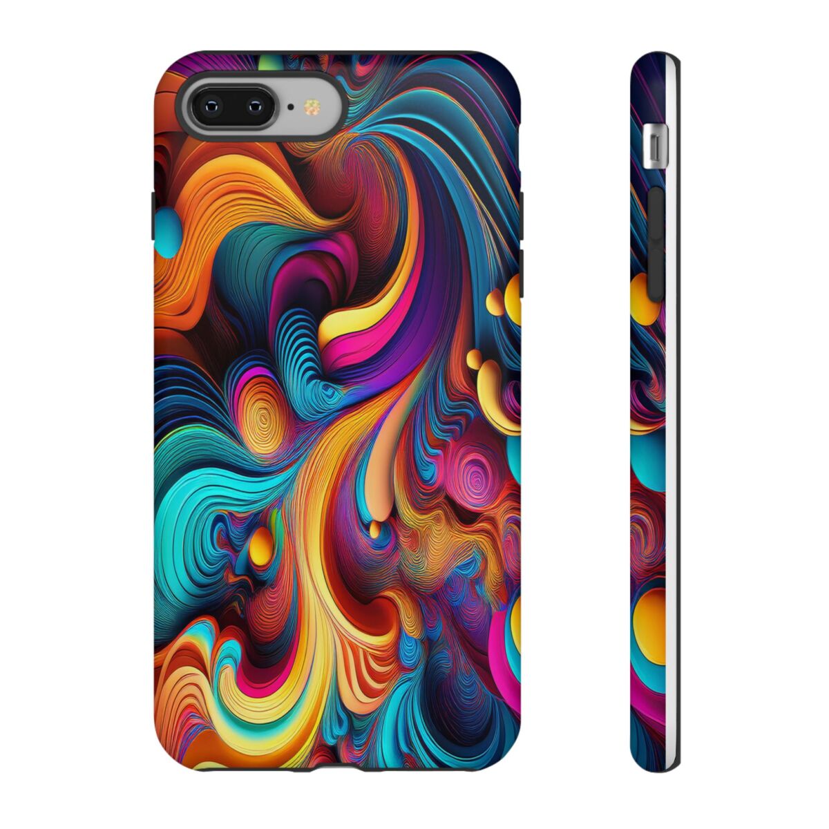Psychedelic, Vibrant Artsy Phone Case, Colorful Protective over, iPhone, Galaxy, Google - Image 4