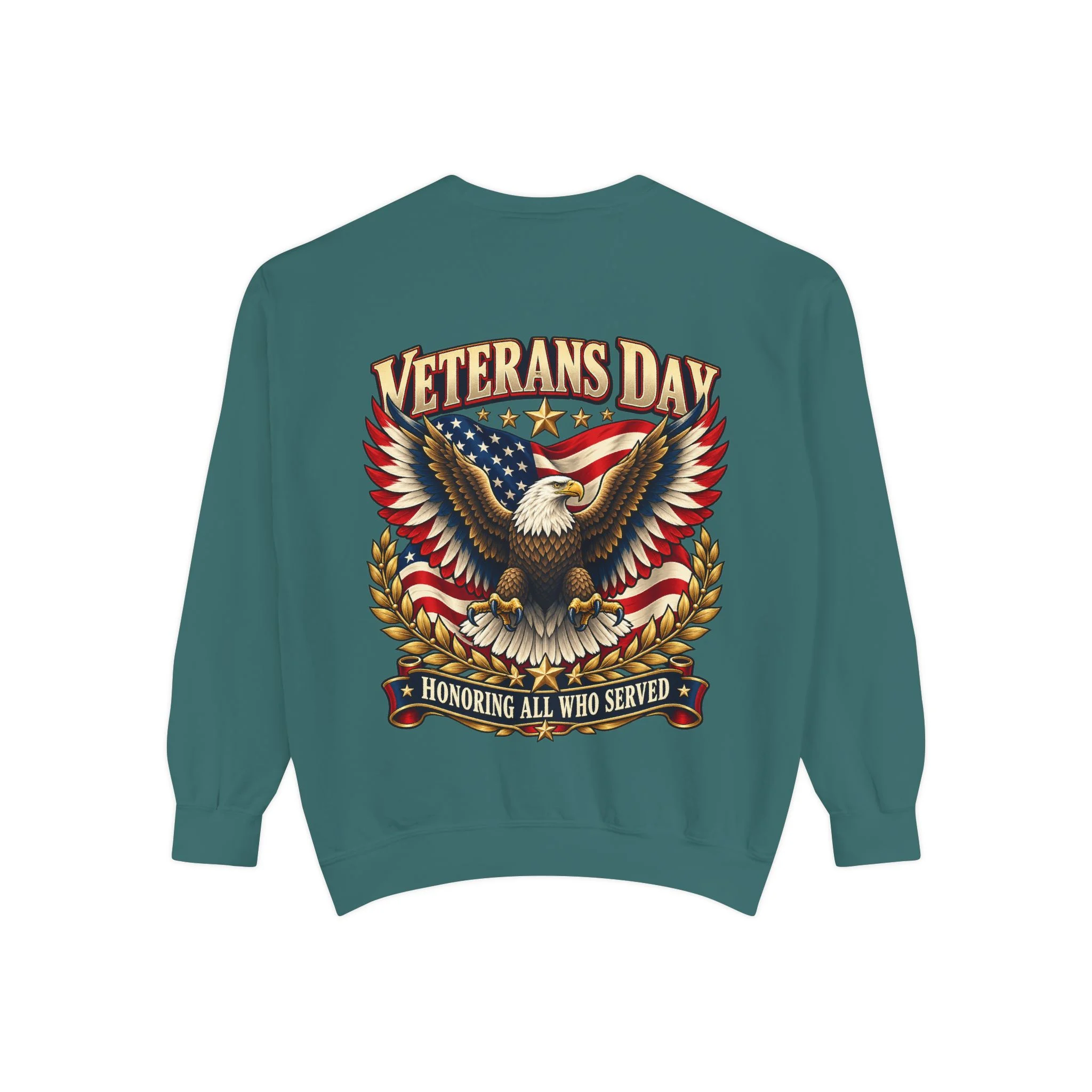 Veterans Unisex Garment-Dyed Sweatshirt - image back - Image 8