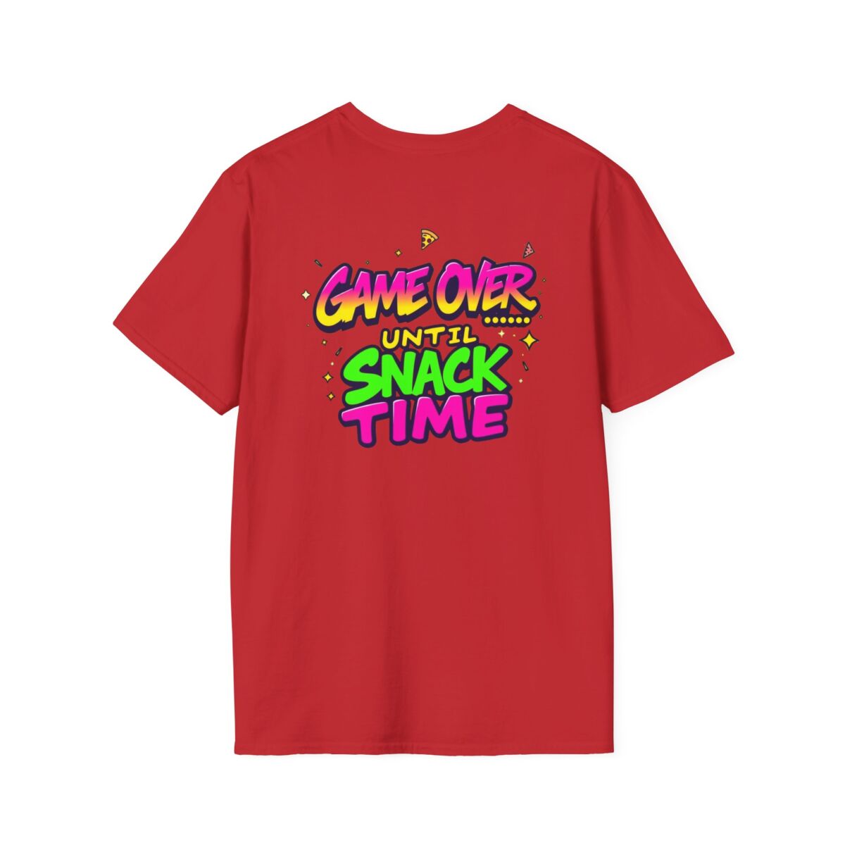 'Game Over Until Snack Time' T-Shirt | Funny Gamer Snack Tee | Video Game Humor Shirt | Gaming Food Lover Gift - Image 46