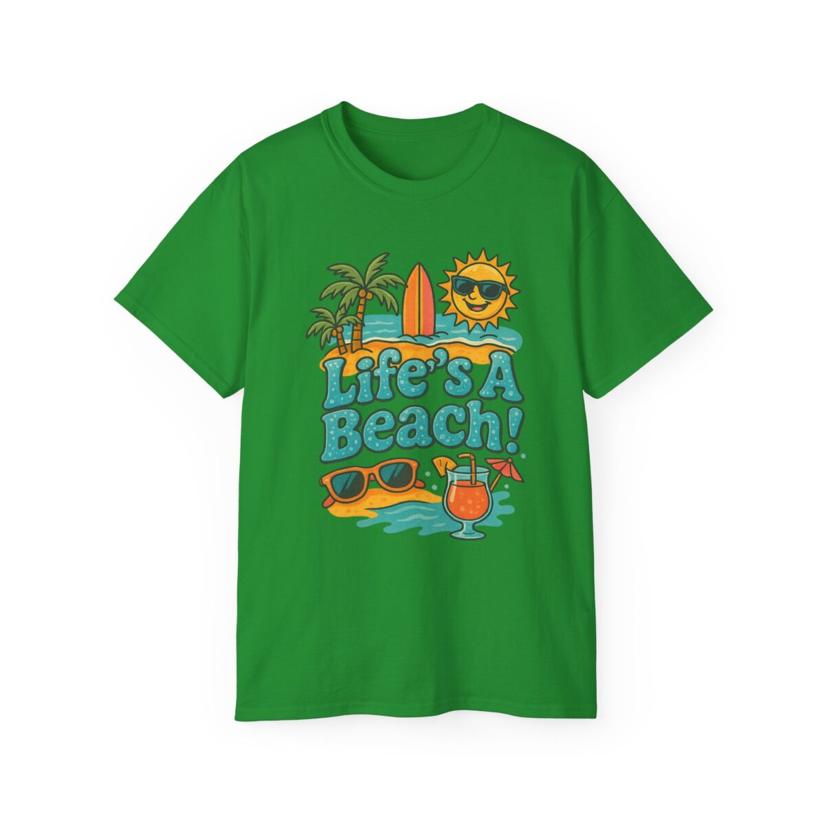 Life's A Beach Cotton Tee, Summer T-Shirt, Vacation Apparel, Beach Lover Gift, Casual Wear, Fun Graphic Tee - Image 29