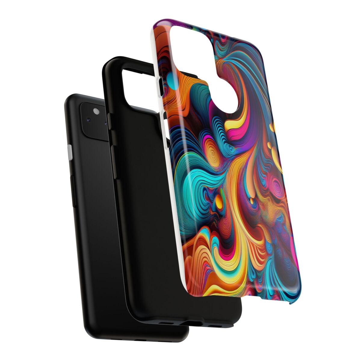 Psychedelic, Vibrant Artsy Phone Case, Colorful Protective over, iPhone, Galaxy, Google - Image 245
