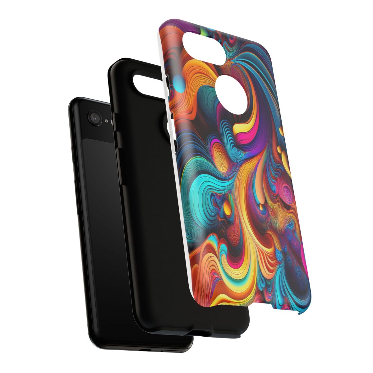 Psychedelic, Vibrant Artsy Phone Case, Colorful Protective over, iPhone, Galaxy, Google - Image 206