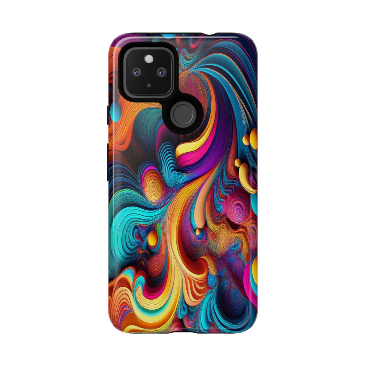 Psychedelic, Vibrant Artsy Phone Case, Colorful Protective over, iPhone, Galaxy, Google - Image 243
