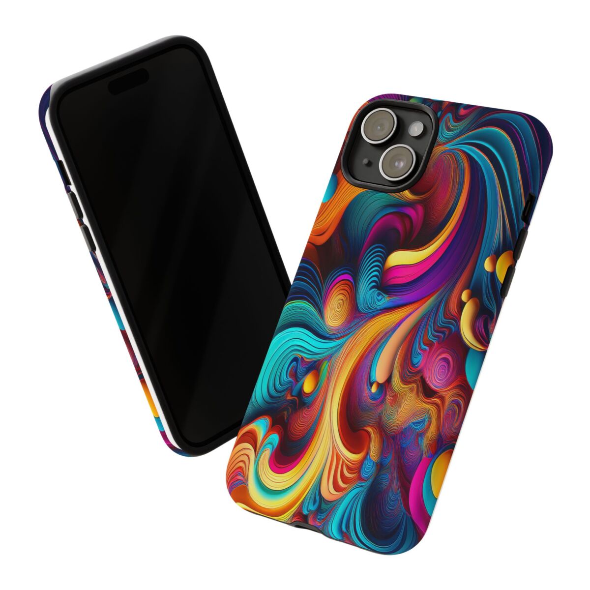 Psychedelic, Vibrant Artsy Phone Case, Colorful Protective over, iPhone, Galaxy, Google - Image 109