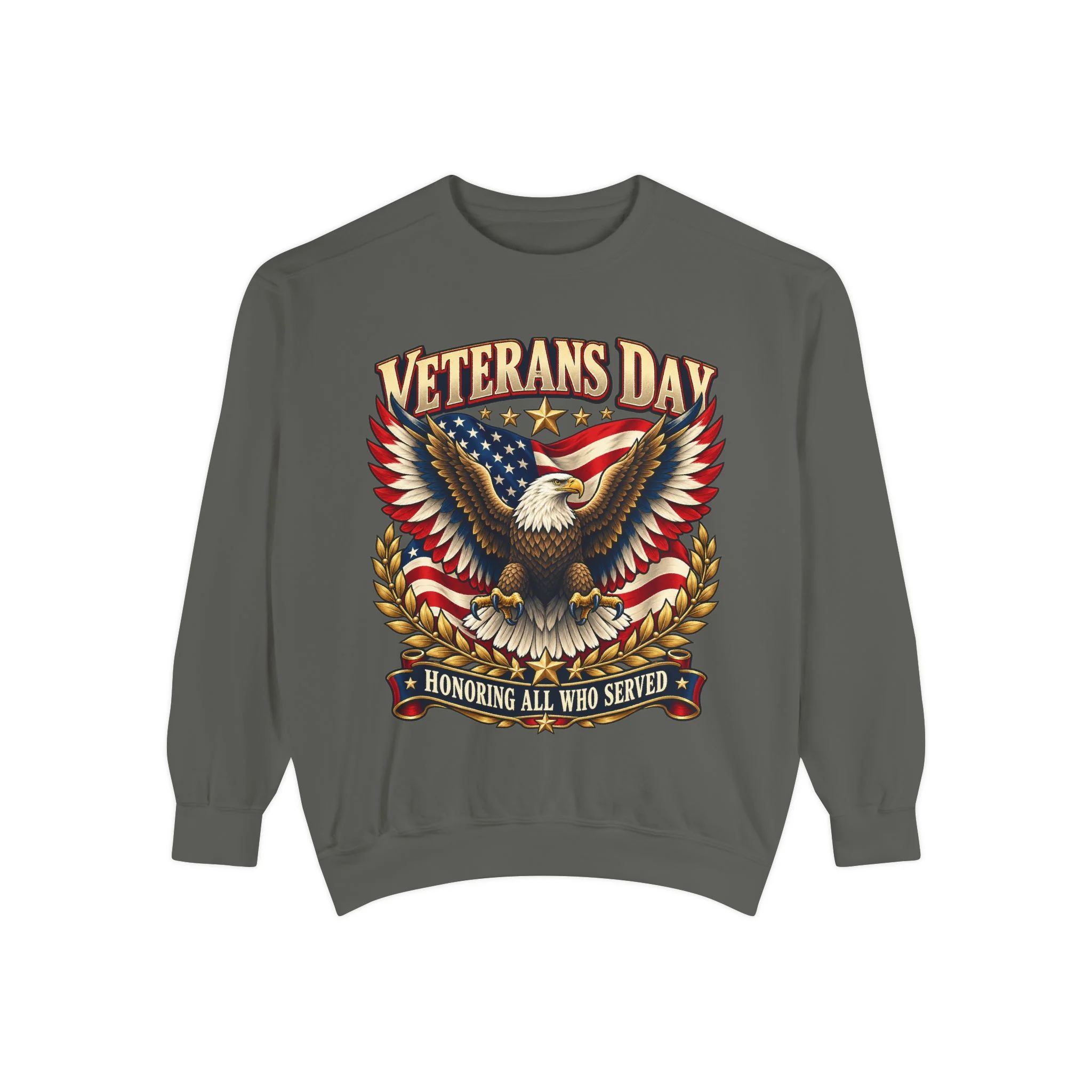 Veterans Unisex Garment-Dyed Sweatshirt - Image Front - Image 4