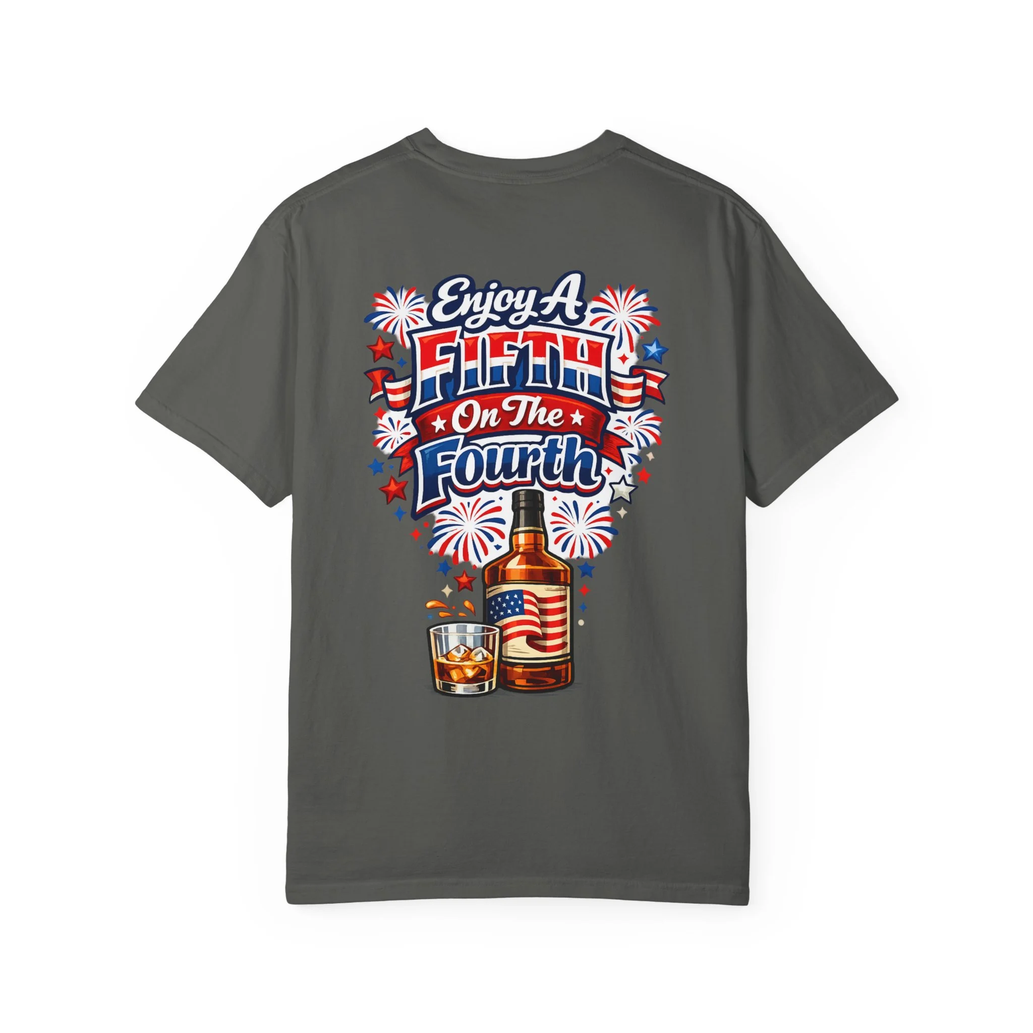 Enjoy A Fifth On The Fourth Unisex Garment-Dyed T-shirt - Image 3