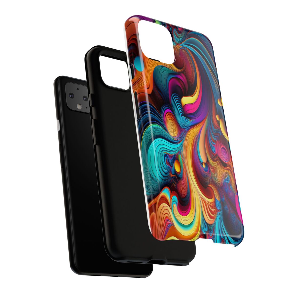 Psychedelic, Vibrant Artsy Phone Case, Colorful Protective over, iPhone, Galaxy, Google - Image 233