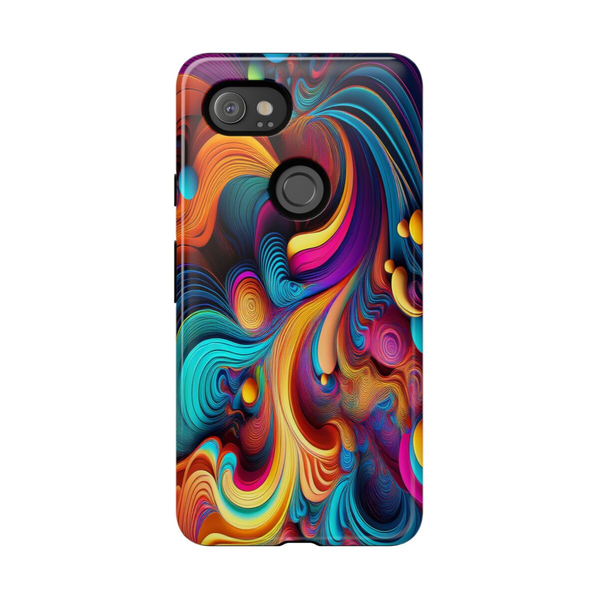 Psychedelic, Vibrant Artsy Phone Case, Colorful Protective over, iPhone, Galaxy, Google - Image 195
