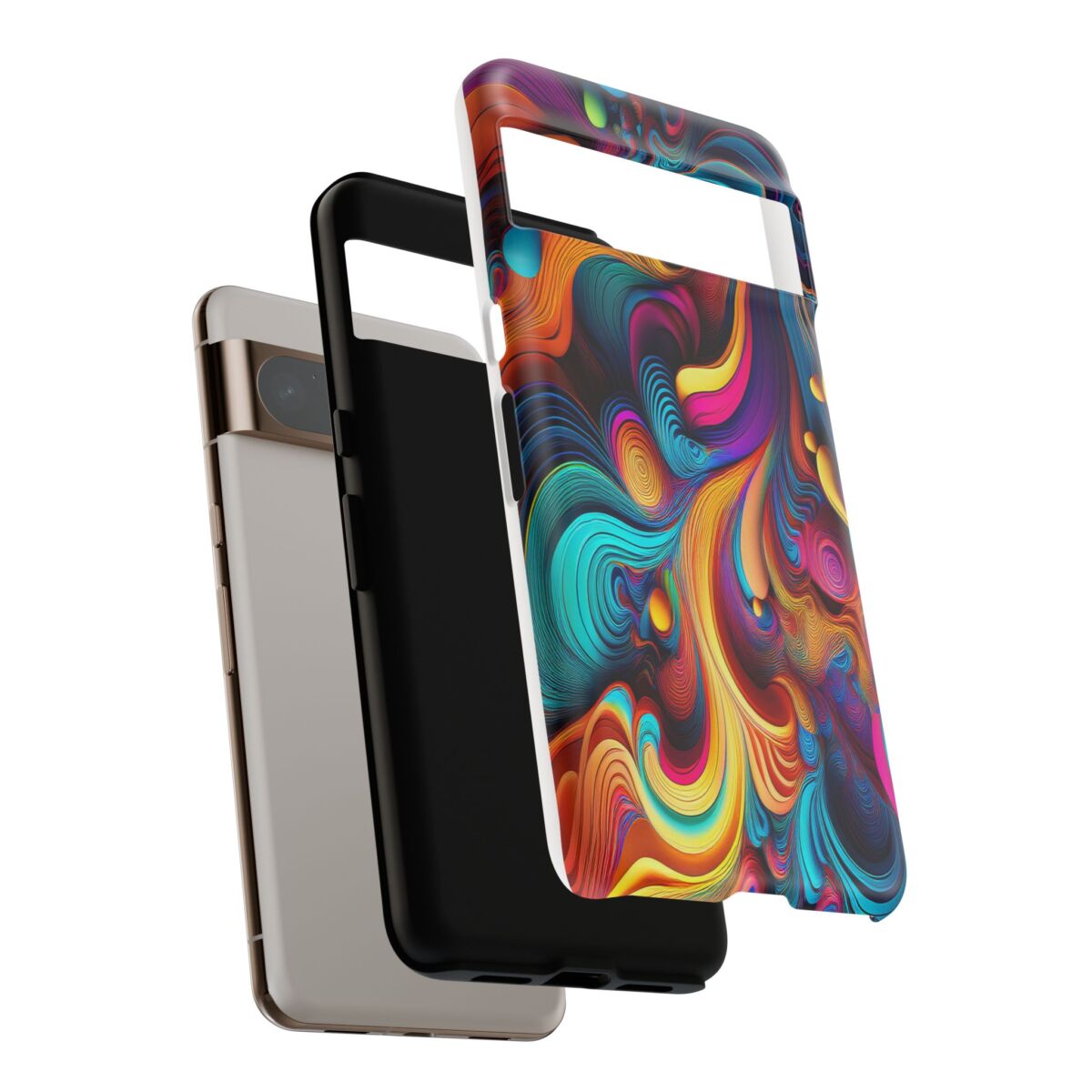 Psychedelic, Vibrant Artsy Phone Case, Colorful Protective over, iPhone, Galaxy, Google - Image 130