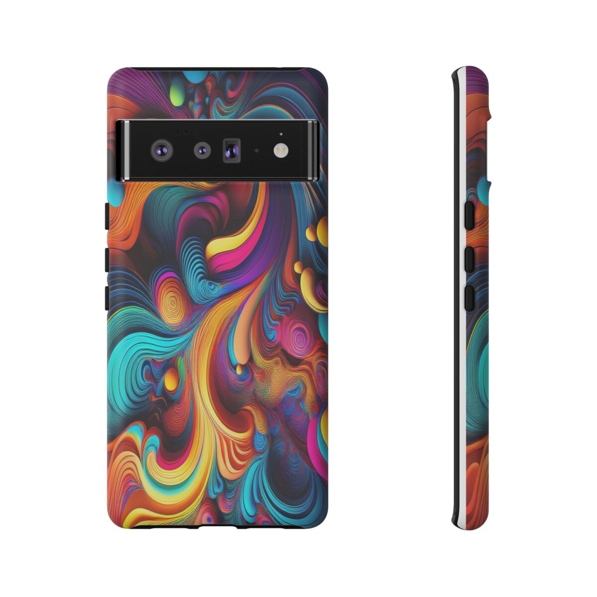Psychedelic, Vibrant Artsy Phone Case, Colorful Protective over, iPhone, Galaxy, Google - Image 95