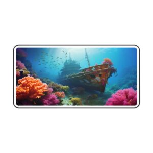 Shipwreck Under Sea-3 Gaming Mouse Pad 32 x 16in.
