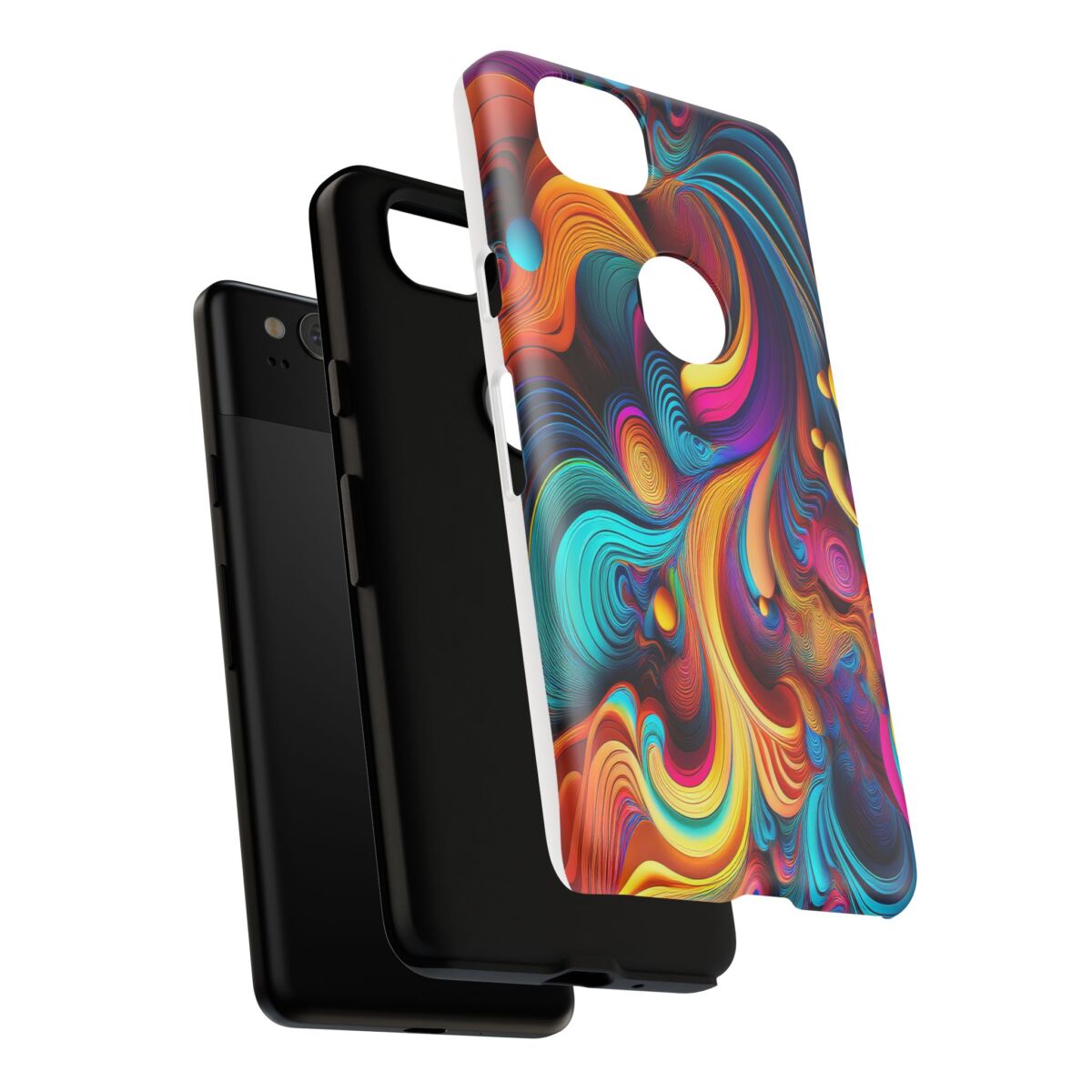 Psychedelic, Vibrant Artsy Phone Case, Colorful Protective over, iPhone, Galaxy, Google - Image 194