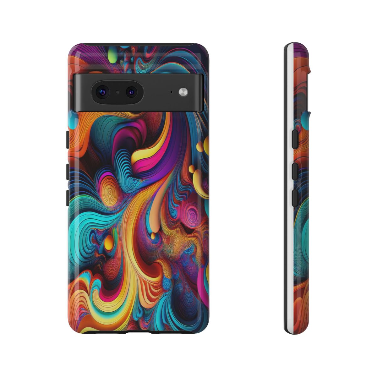 Psychedelic, Vibrant Artsy Phone Case, Colorful Protective over, iPhone, Galaxy, Google - Image 83