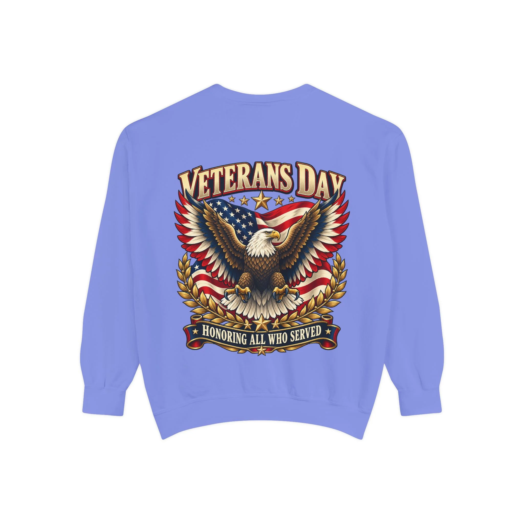 Veterans Unisex Garment-Dyed Sweatshirt - image back - Image 12