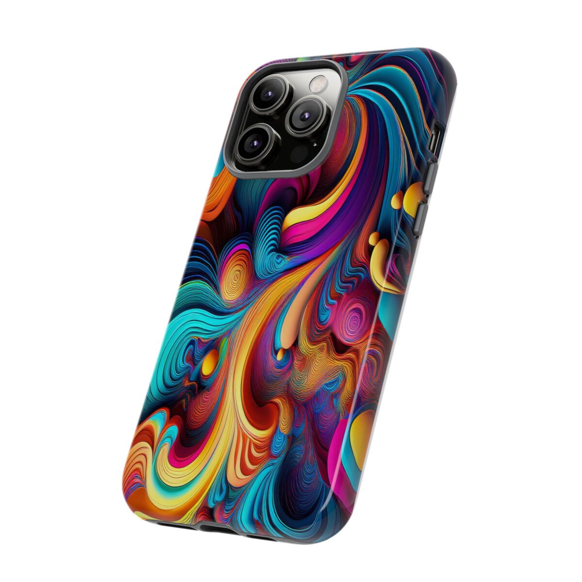 Psychedelic, Vibrant Artsy Phone Case, Colorful Protective over, iPhone, Galaxy, Google - Image 76