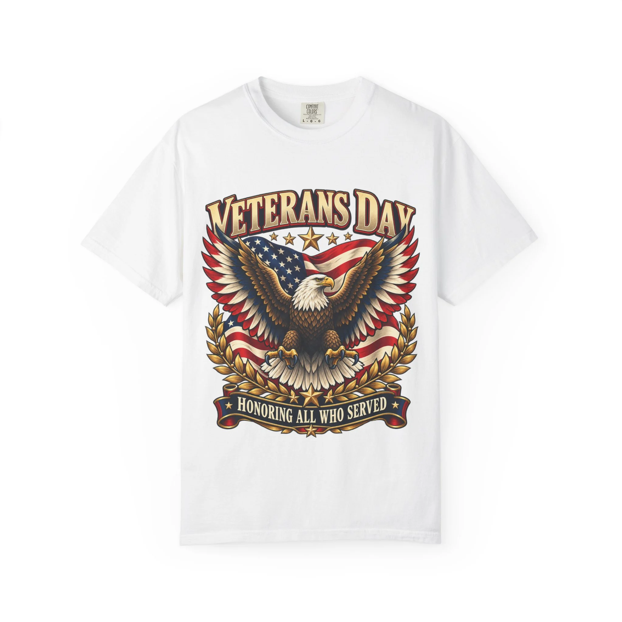 Veterans Unisex Garment-Dyed T-shirt - Image Front