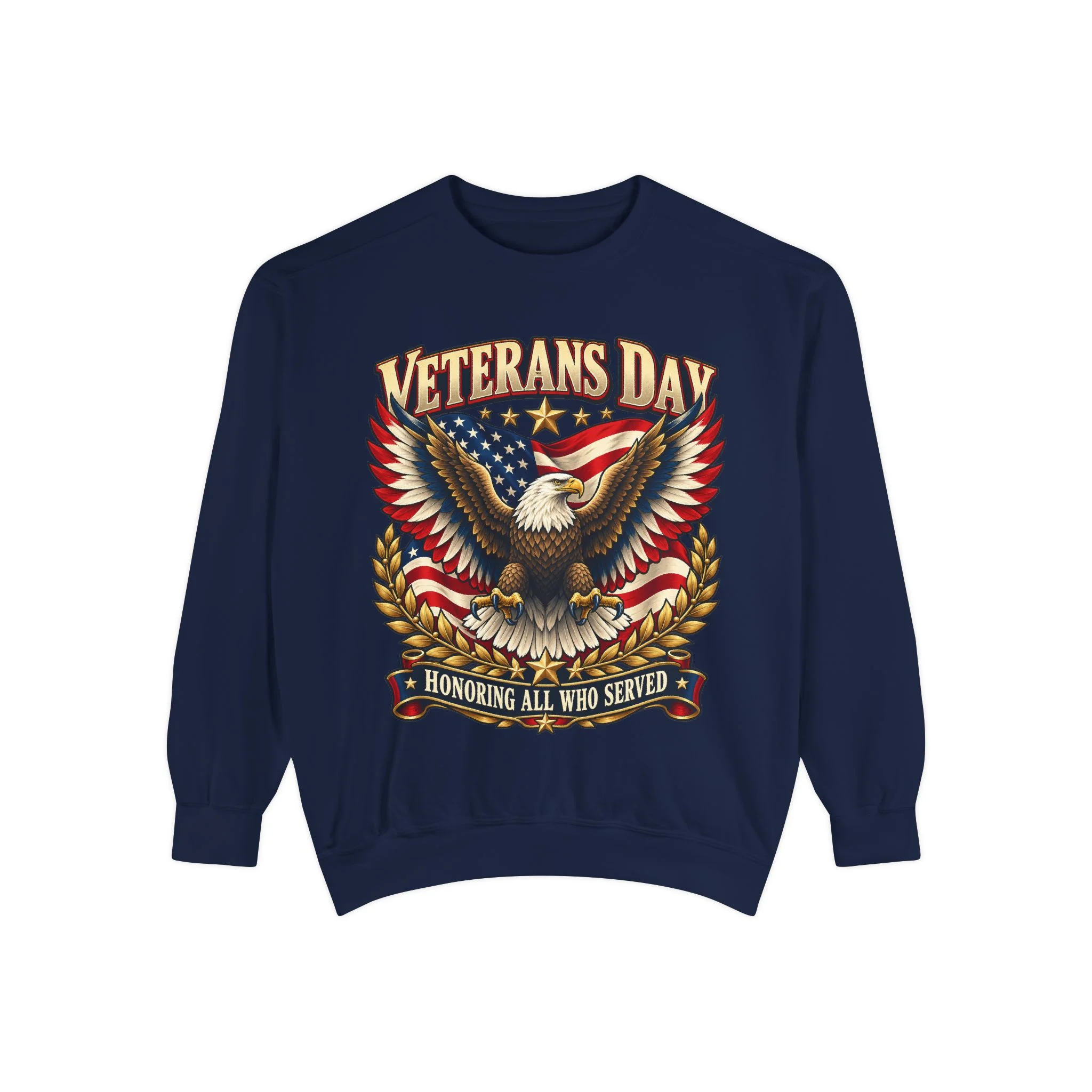 Veterans Unisex Garment-Dyed Sweatshirt - Image Front - Image 15