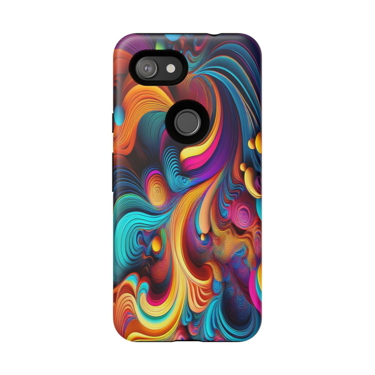 Psychedelic, Vibrant Artsy Phone Case, Colorful Protective over, iPhone, Galaxy, Google - Image 216