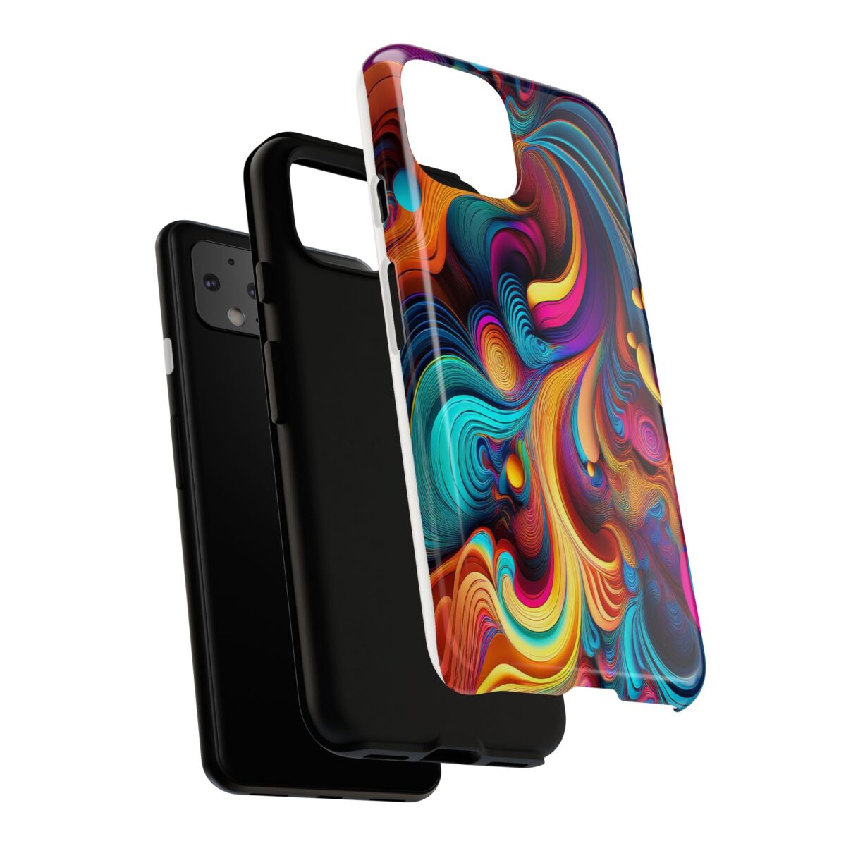 Psychedelic, Vibrant Artsy Phone Case, Colorful Protective over, iPhone, Galaxy, Google - Image 227