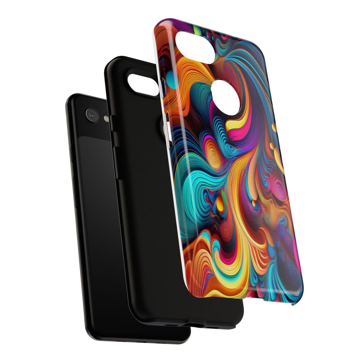 Psychedelic, Vibrant Artsy Phone Case, Colorful Protective over, iPhone, Galaxy, Google - Image 221