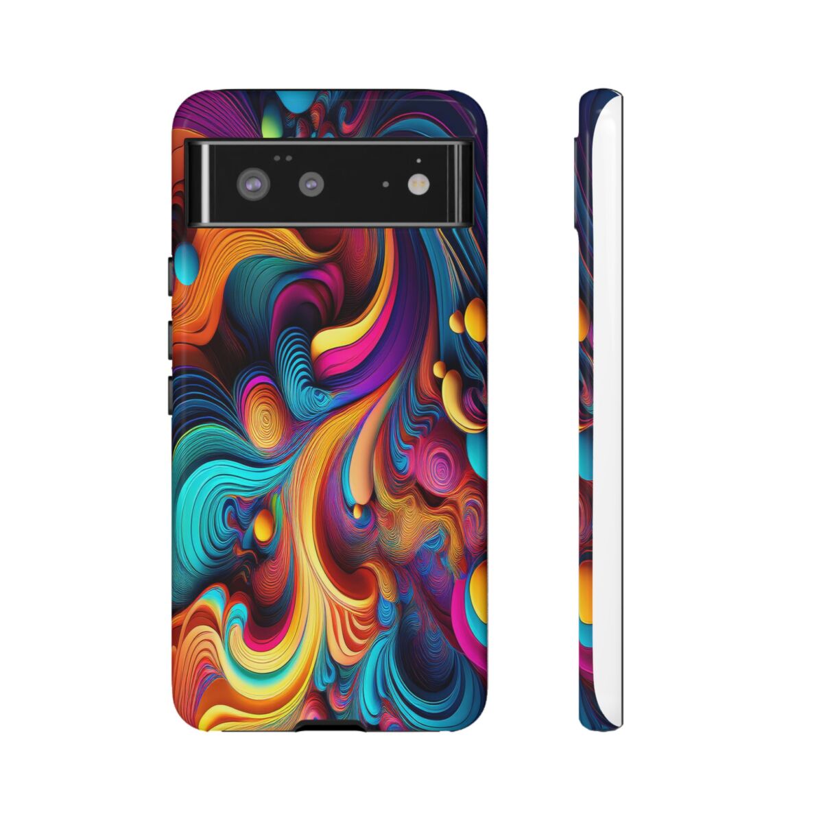 Psychedelic, Vibrant Artsy Phone Case, Colorful Protective over, iPhone, Galaxy, Google - Image 47