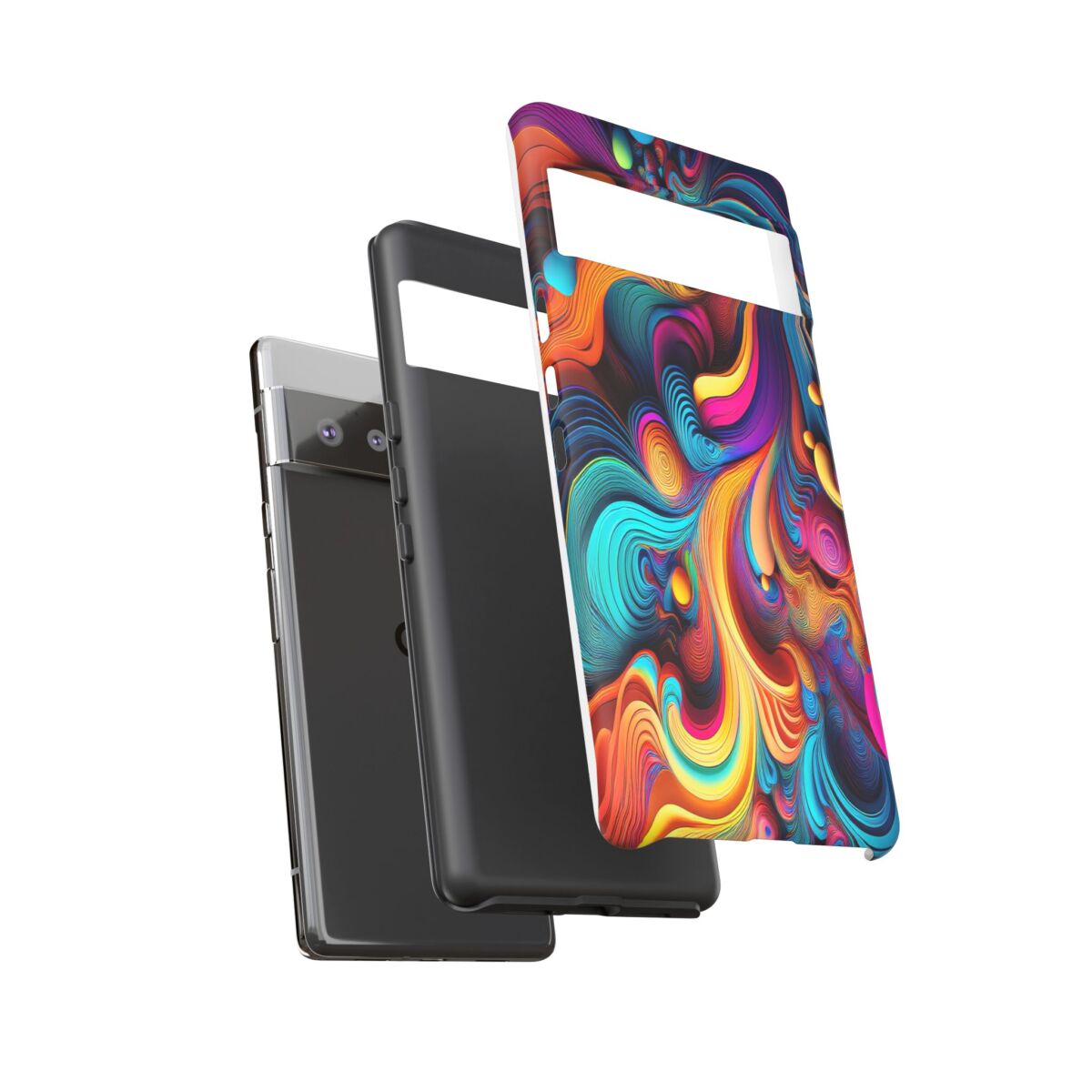 Psychedelic, Vibrant Artsy Phone Case, Colorful Protective over, iPhone, Galaxy, Google - Image 97