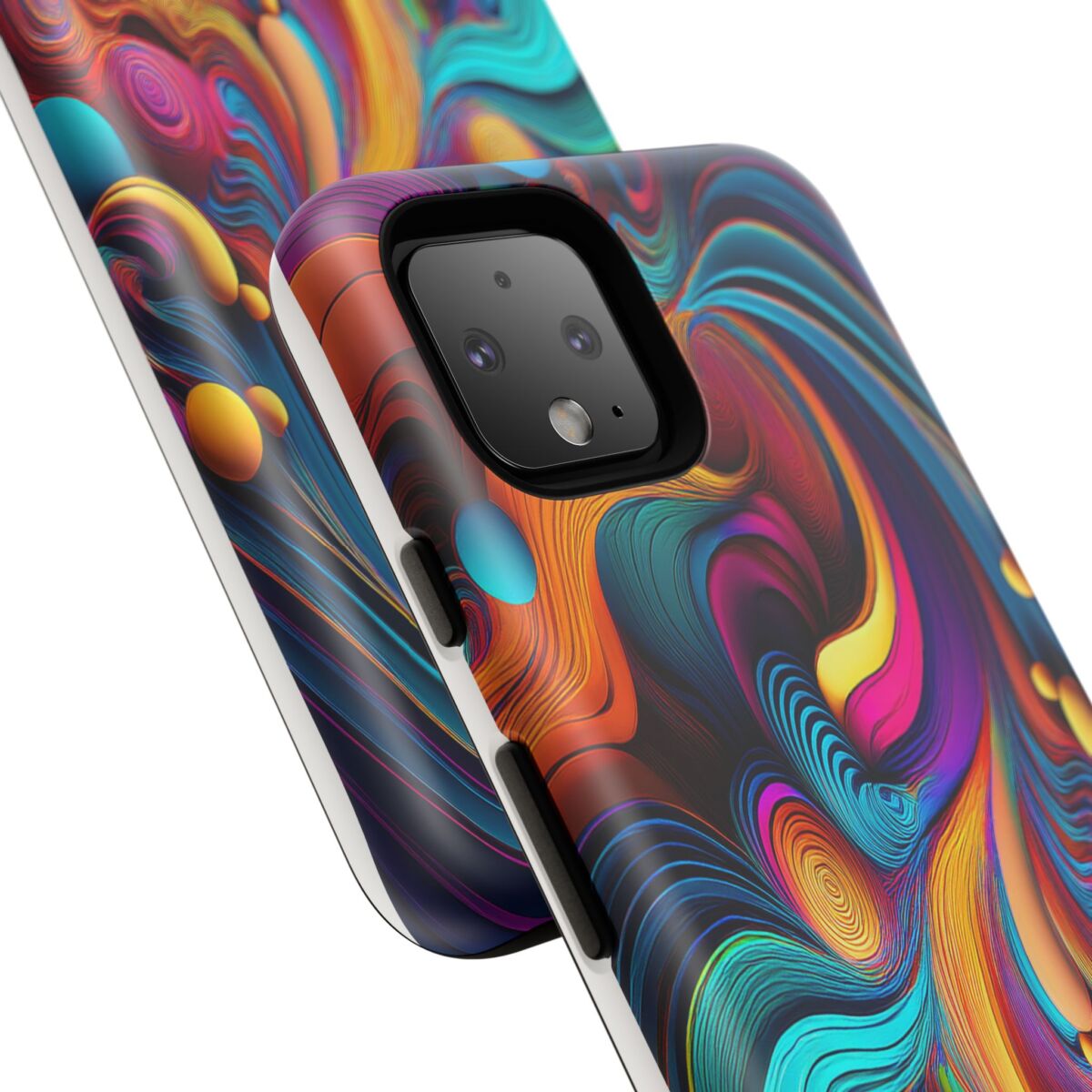 Psychedelic, Vibrant Artsy Phone Case, Colorful Protective over, iPhone, Galaxy, Google - Image 229