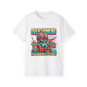 Women Overthinking Humor Tee, Casual Unisex Cotton Shirt for Creative Minds, Gift for Friends, Relaxed Style, Funny Graphic Tee