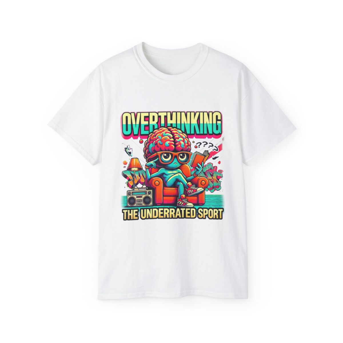 Women Overthinking Humor Tee, Casual Unisex Cotton Shirt for Creative Minds, Gift for Friends, Relaxed Style, Funny Graphic Tee