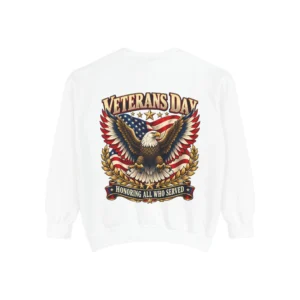 Veterans Unisex Garment-Dyed Sweatshirt - image back