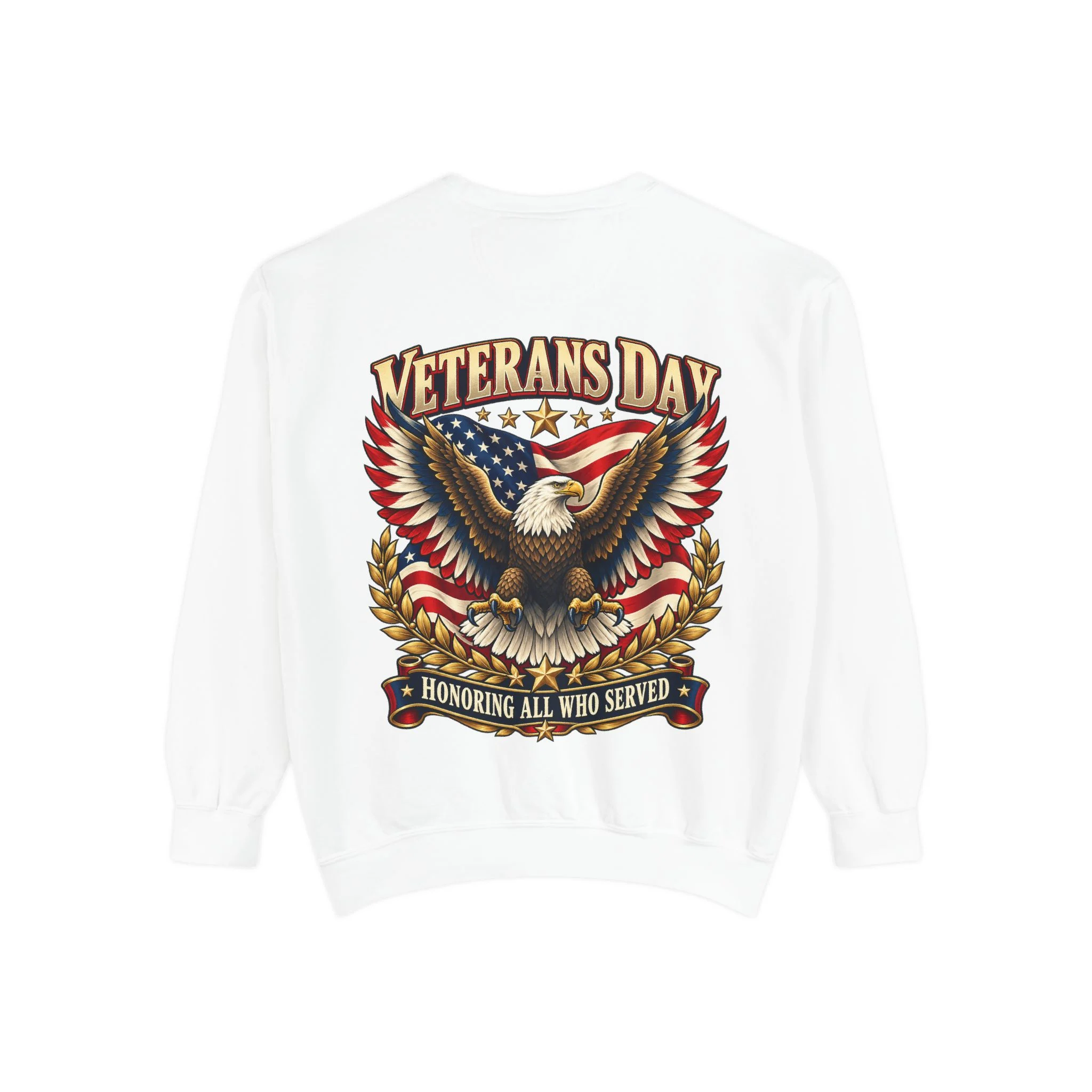 Veterans Unisex Garment-Dyed Sweatshirt - image back