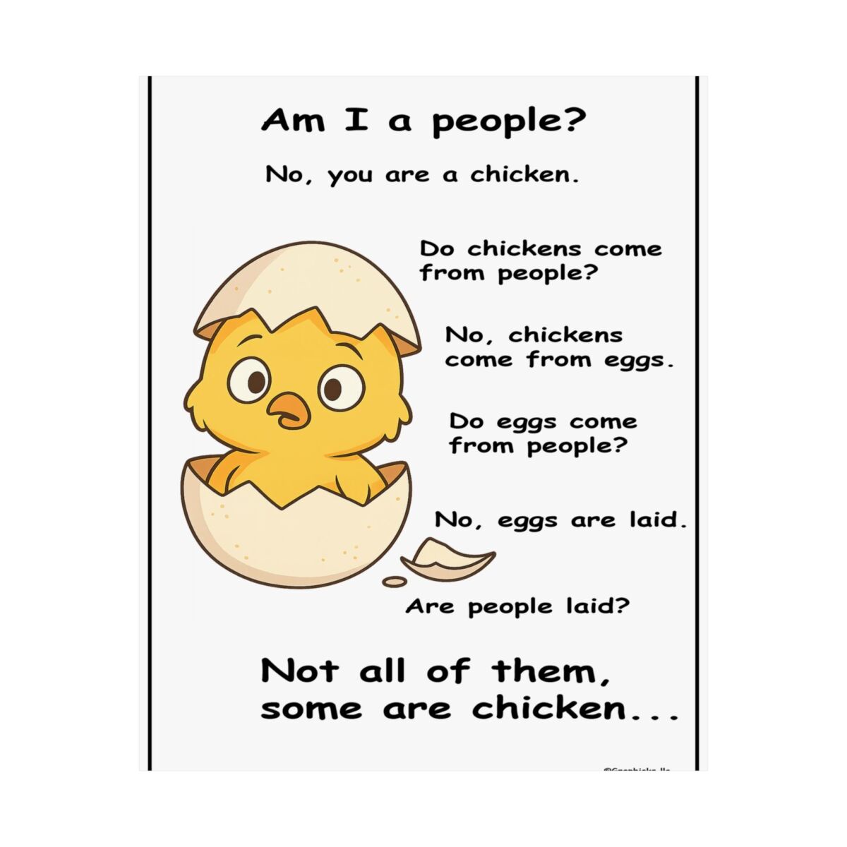 Humorous Poster Chicken Egg - Image 13