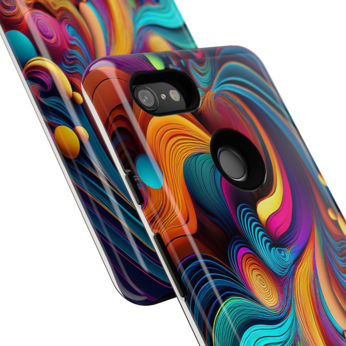 Psychedelic, Vibrant Artsy Phone Case, Colorful Protective over, iPhone, Galaxy, Google - Image 208