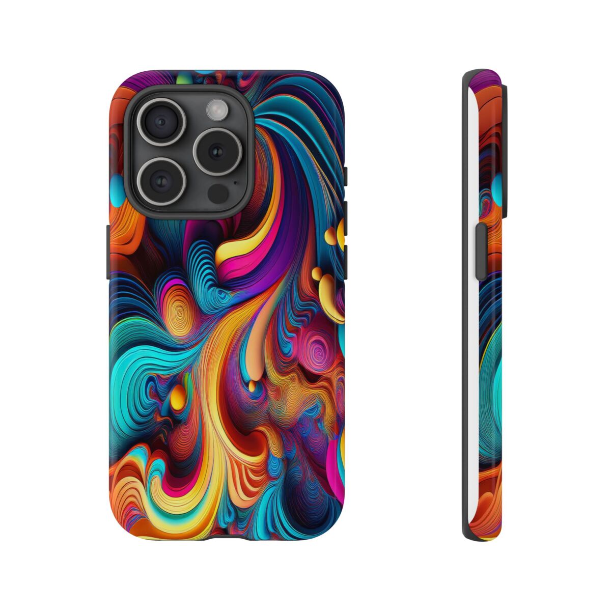 Psychedelic, Vibrant Artsy Phone Case, Colorful Protective over, iPhone, Galaxy, Google - Image 111