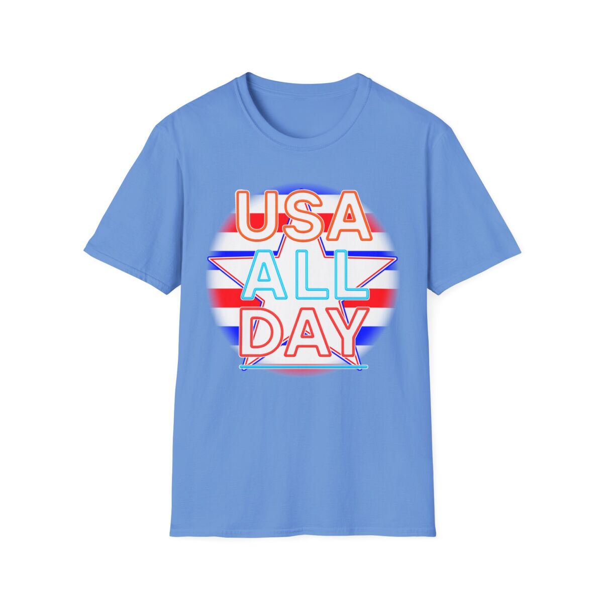 USA All Day Unisex Softstyle T-Shirt, Patriotic Tee, Fourth of July Shirt, Casual Summer Top, Independence Day Outfit - Image 33
