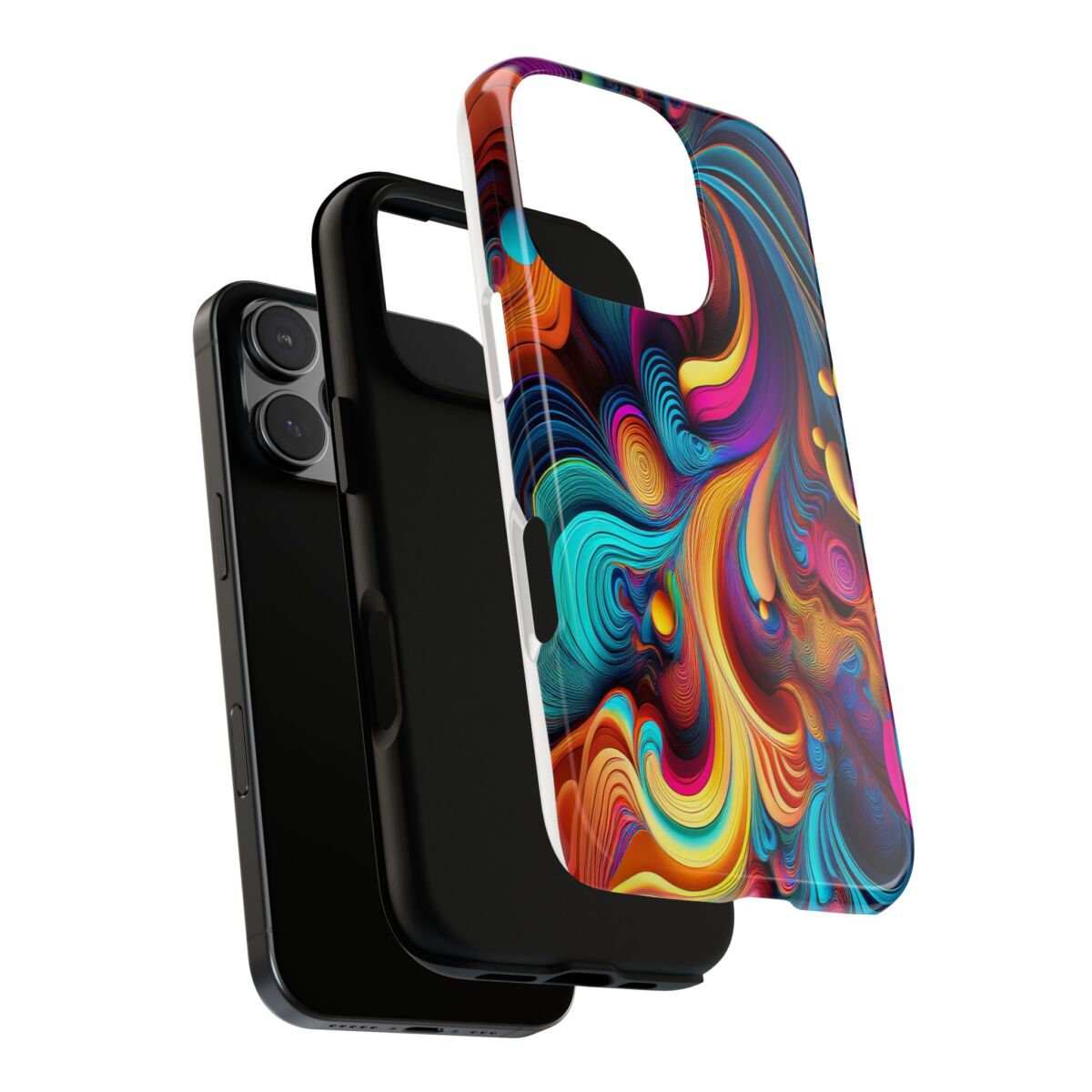 Psychedelic, Vibrant Artsy Phone Case, Colorful Protective over, iPhone, Galaxy, Google - Image 157