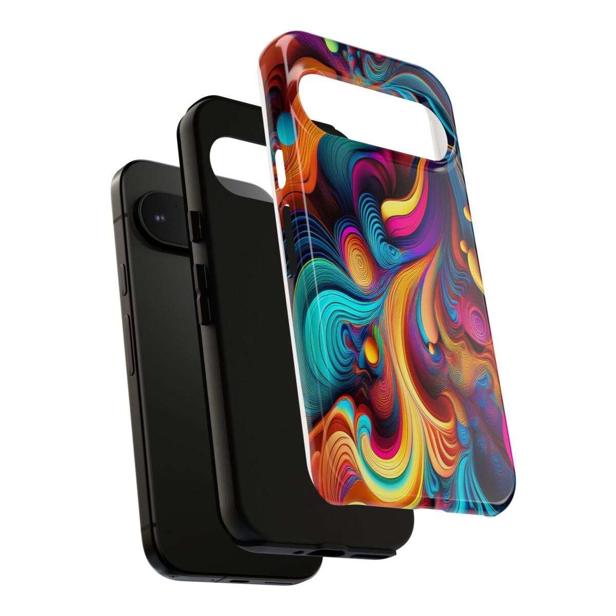 Psychedelic, Vibrant Artsy Phone Case, Colorful Protective over, iPhone, Galaxy, Google - Image 179