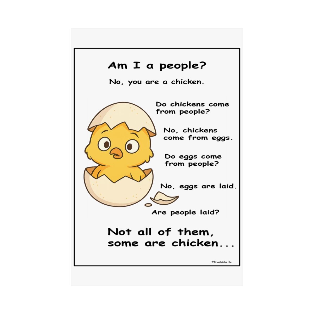 Humorous Poster Chicken Egg - Image 17