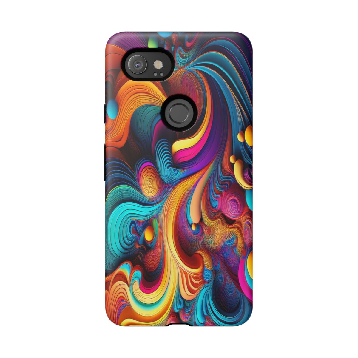 Psychedelic, Vibrant Artsy Phone Case, Colorful Protective over, iPhone, Galaxy, Google - Image 198