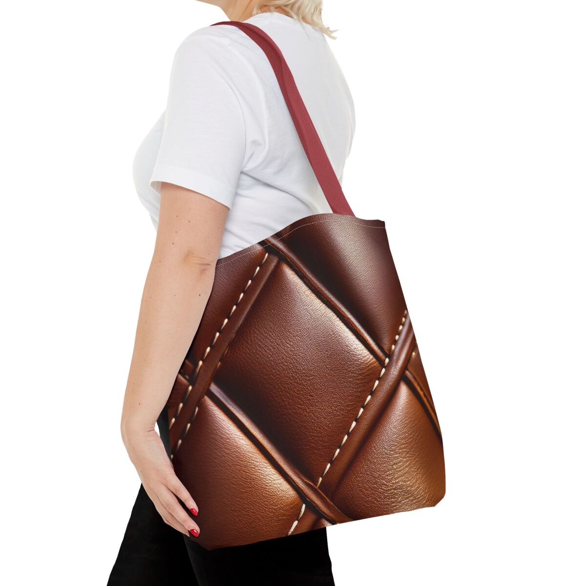 Realistic Faux Leather Tote Bag - 02 - Image 14