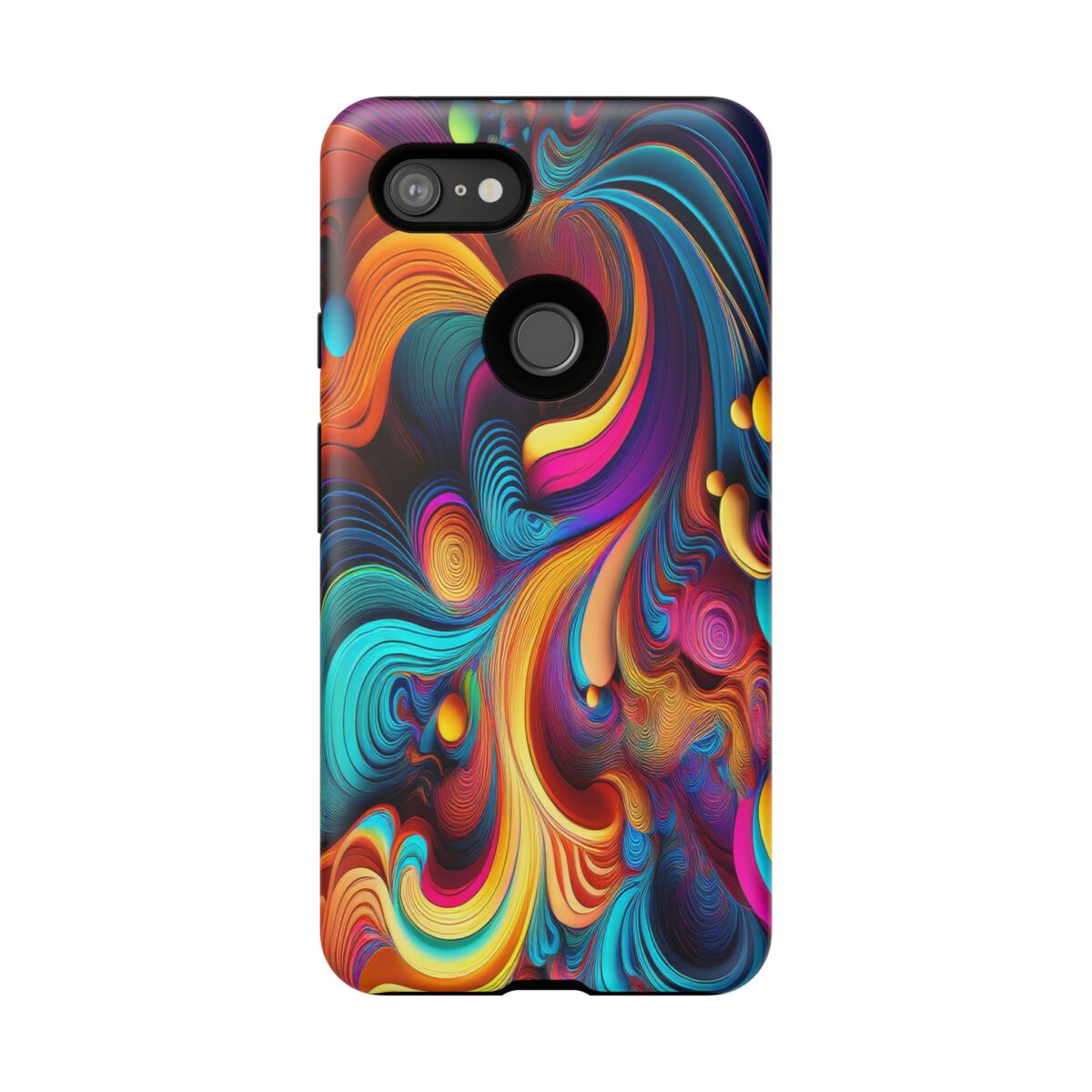 Psychedelic, Vibrant Artsy Phone Case, Colorful Protective over, iPhone, Galaxy, Google - Image 210