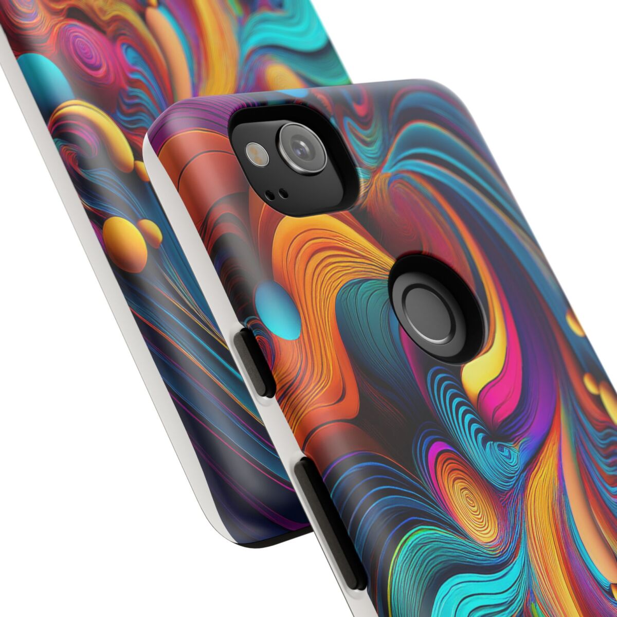 Psychedelic, Vibrant Artsy Phone Case, Colorful Protective over, iPhone, Galaxy, Google - Image 193