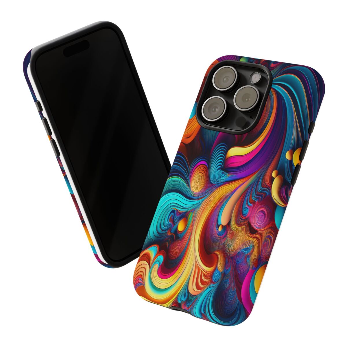 Psychedelic, Vibrant Artsy Phone Case, Colorful Protective over, iPhone, Galaxy, Google - Image 115