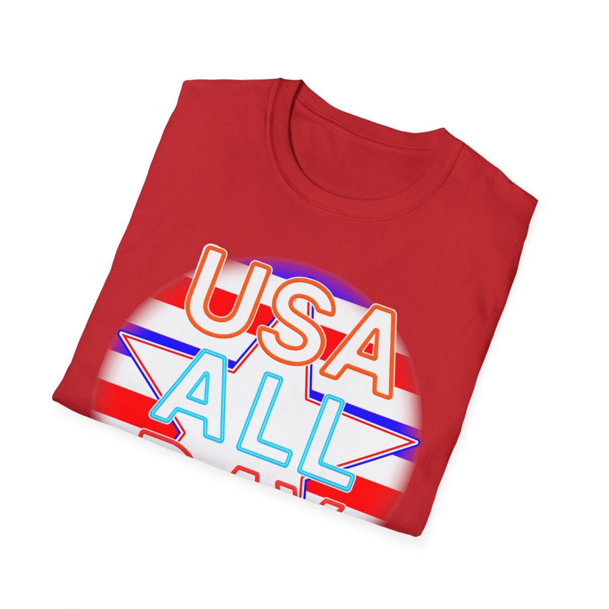 USA All Day Unisex Softstyle T-Shirt, Patriotic Tee, Fourth of July Shirt, Casual Summer Top, Independence Day Outfit - Image 52