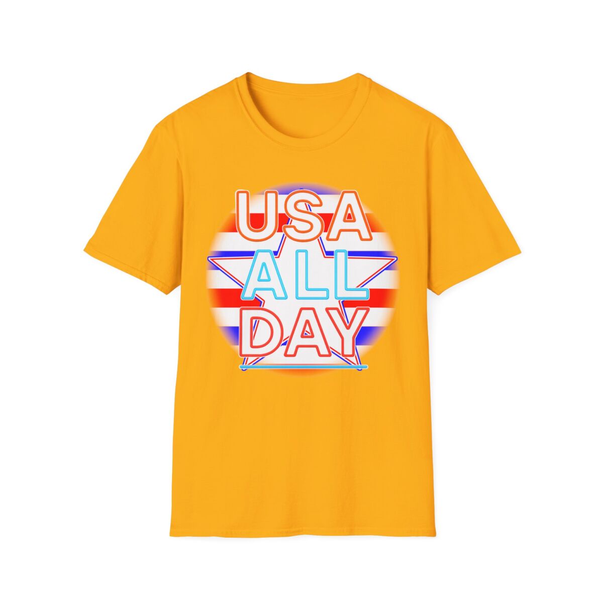 USA All Day Unisex Softstyle T-Shirt, Patriotic Tee, Fourth of July Shirt, Casual Summer Top, Independence Day Outfit - Image 13