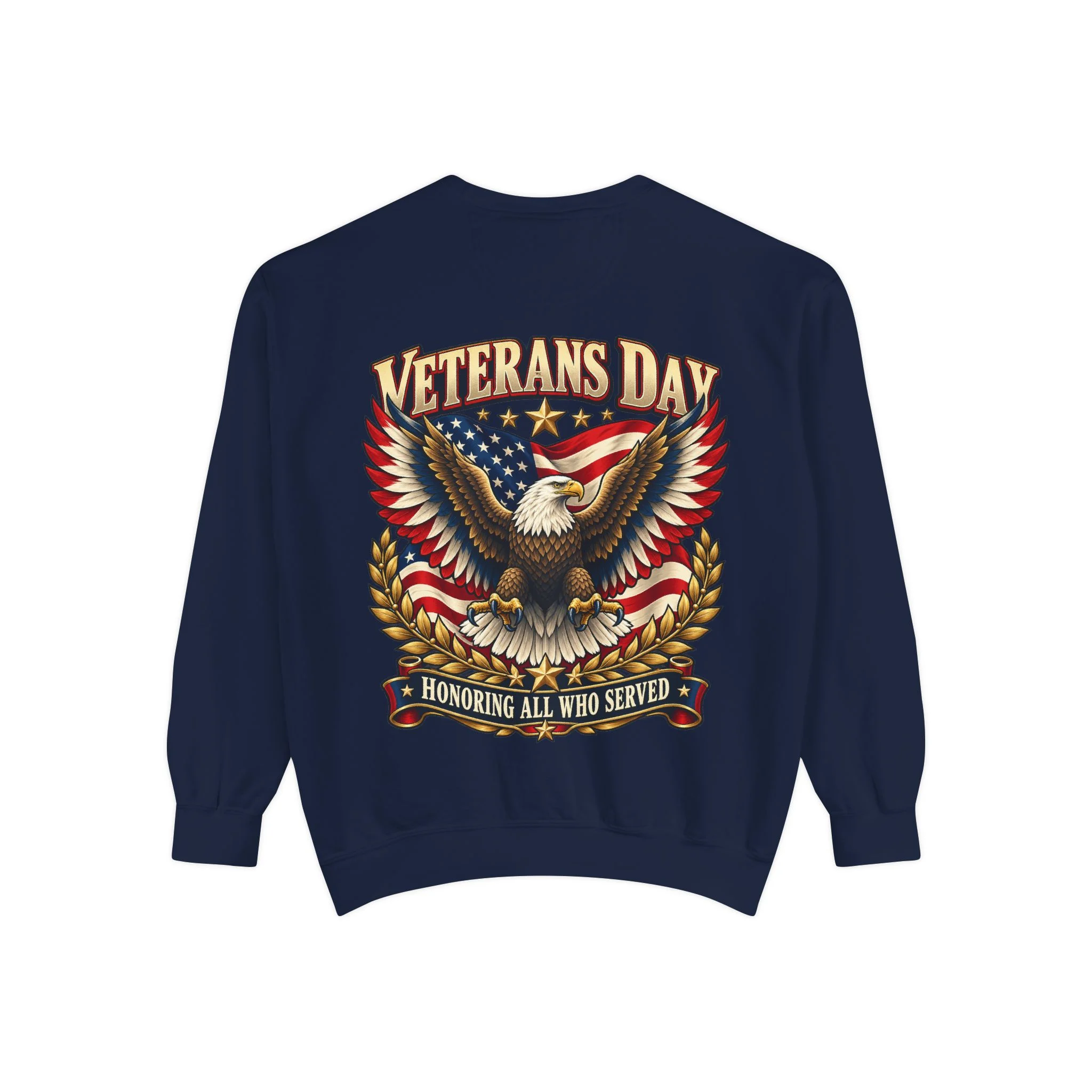 Veterans Unisex Garment-Dyed Sweatshirt - image back - Image 15