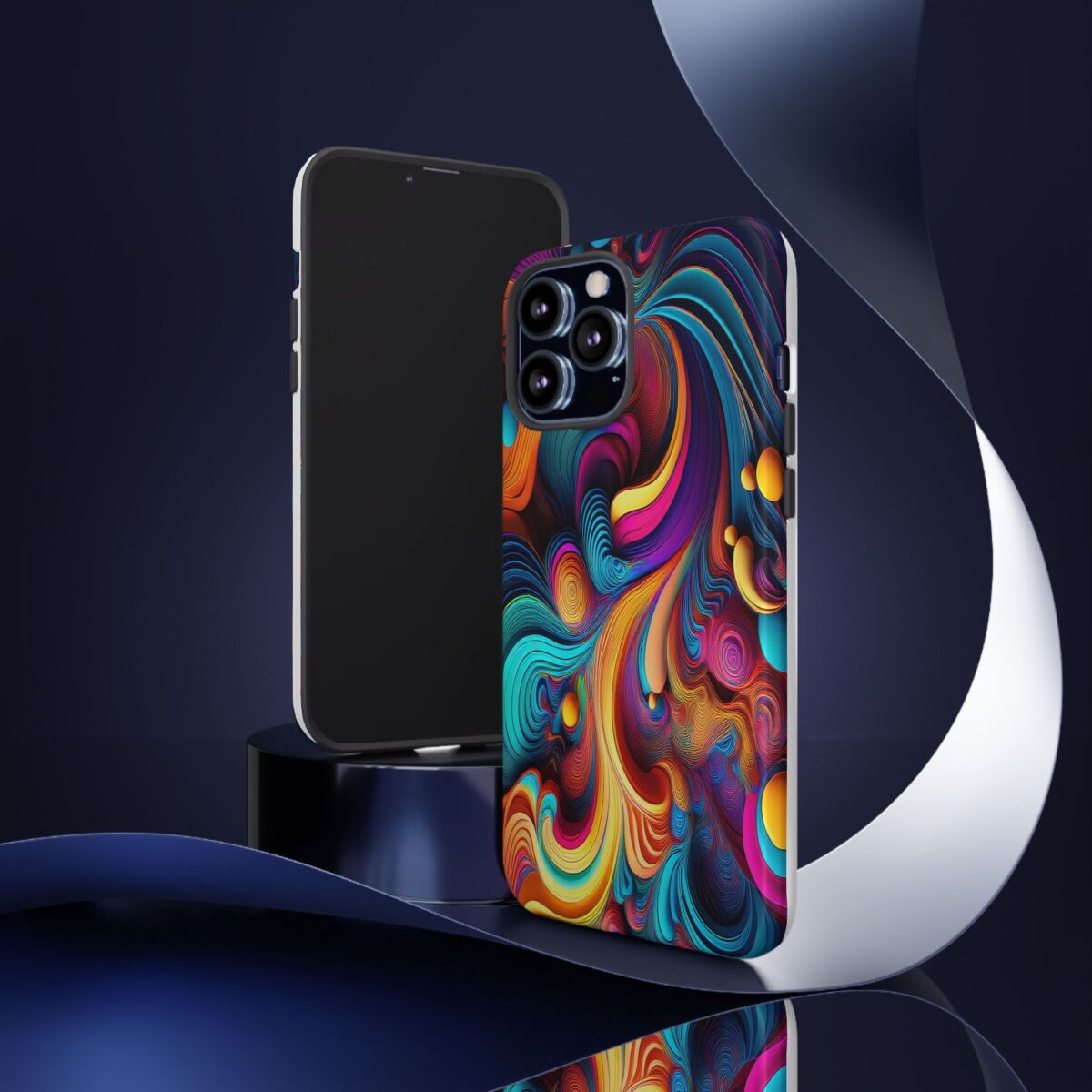 Psychedelic, Vibrant Artsy Phone Case, Colorful Protective over, iPhone, Galaxy, Google - Image 40