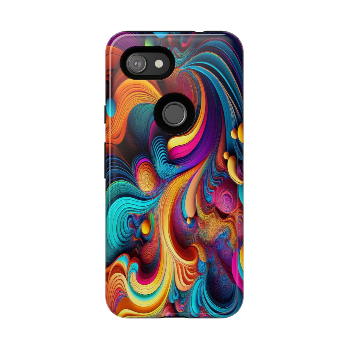 Psychedelic, Vibrant Artsy Phone Case, Colorful Protective over, iPhone, Galaxy, Google - Image 213