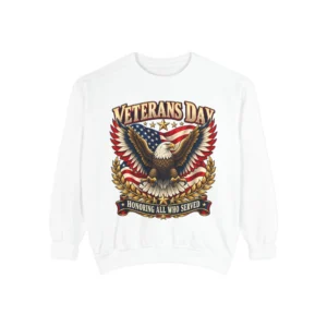 Veterans Unisex Garment-Dyed Sweatshirt - Image Front